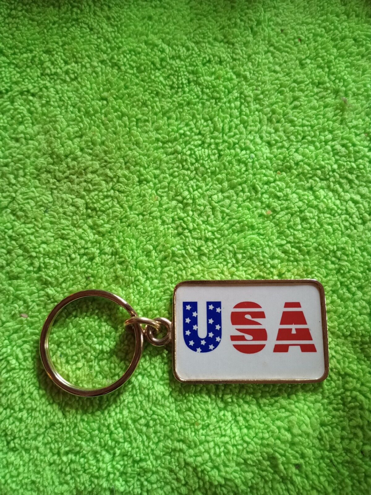 Vtg Patriotic USA Flag   Key Chain by FAF Inc, Excellent Condition 