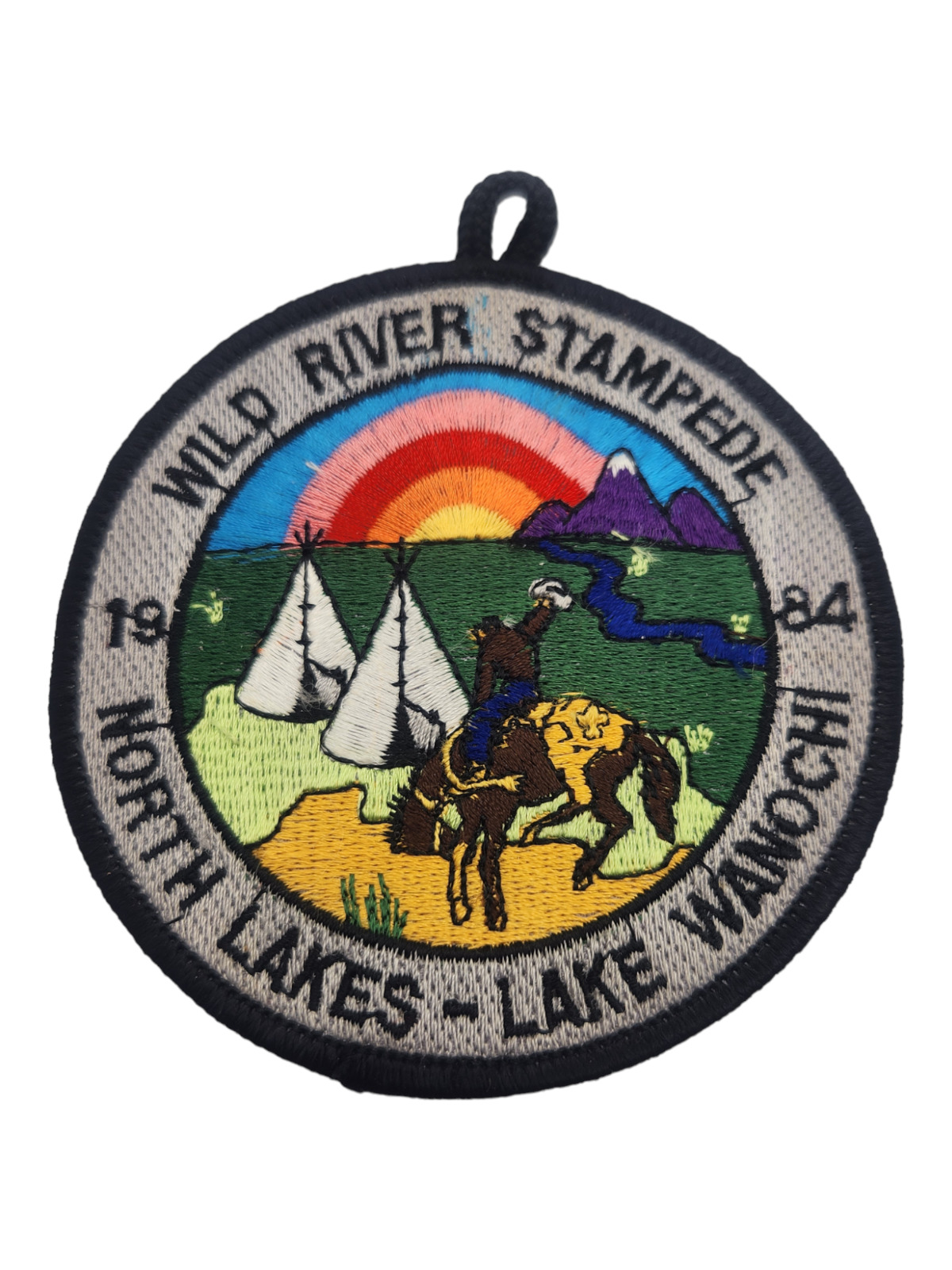 1984 Wild River Stampede North Lakes Lake Wanochi Boy Scout BSA Patch