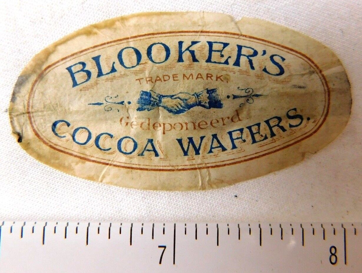 1870\'s-1880\'s Victorian Label or Seal Blooker\'s Cocoa Wafers Original F57