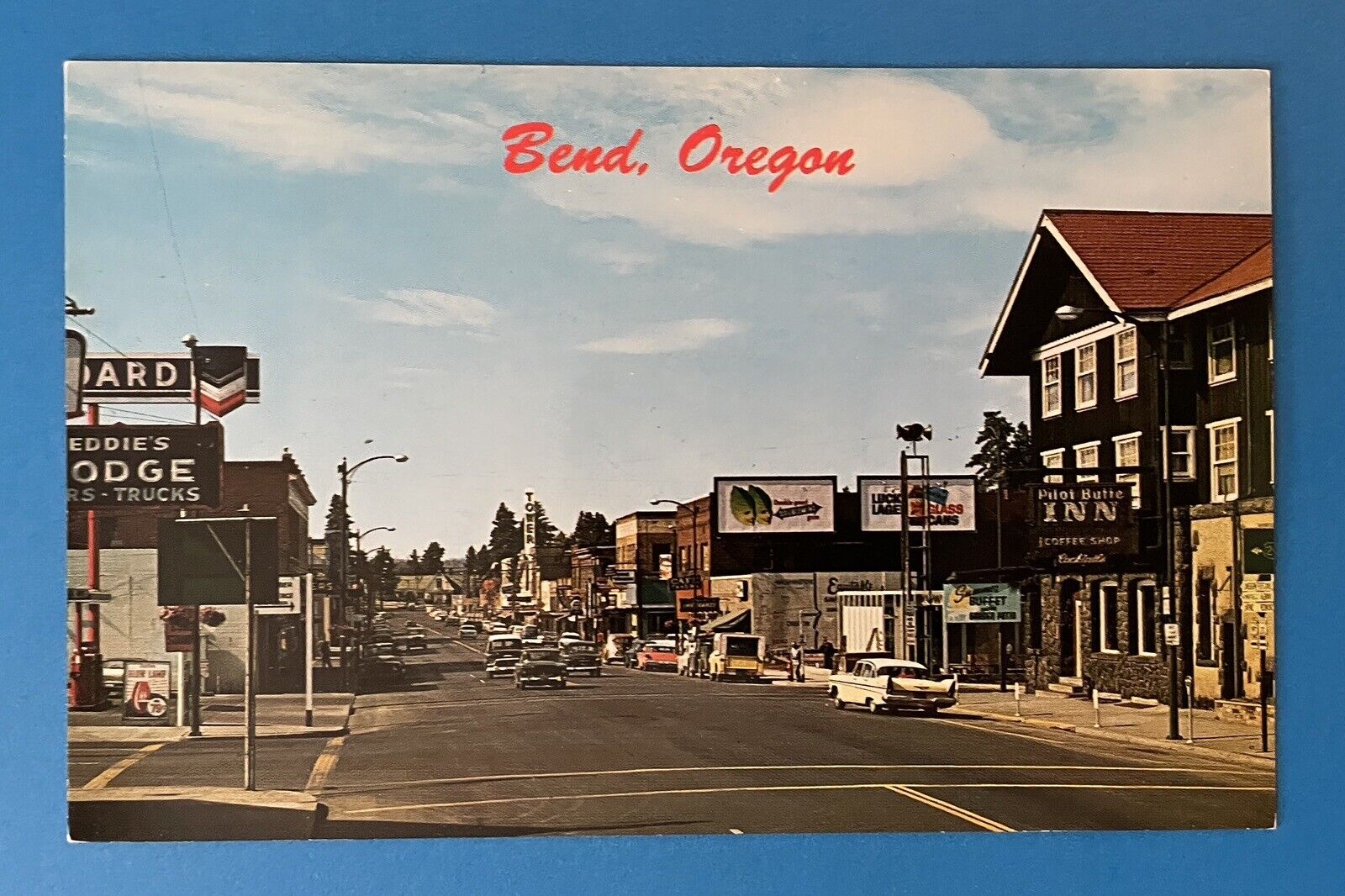 Bend OR Oregon Downtown Street Scene View Vintage Postcard