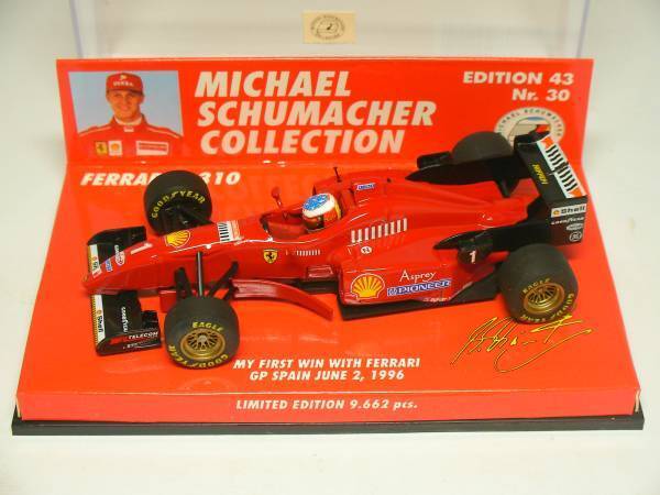 PMA 1/43 F1 Ferrari F310 Spain GP M. Schumacher Nr.30 limited from Japan