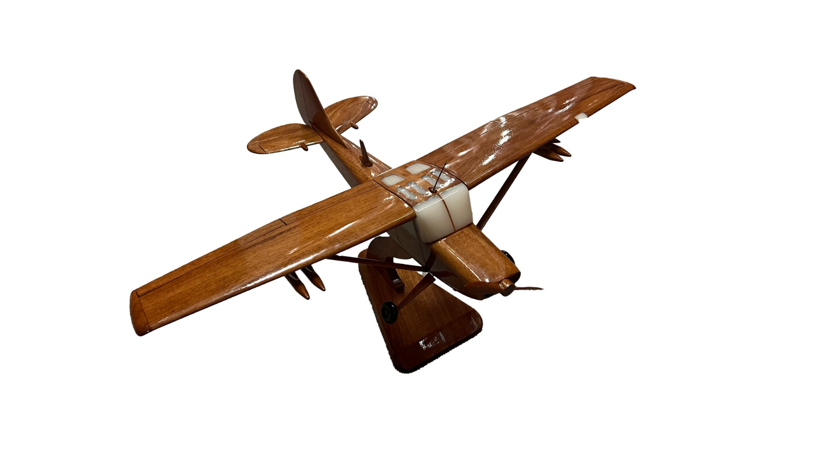 L19 Birddog Mahogany Wood Desktop Aircraft Model.