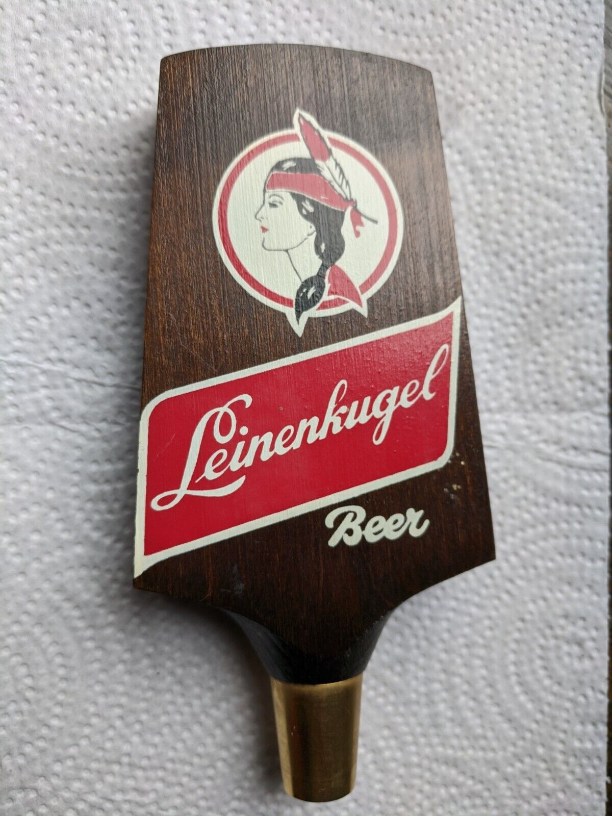 Vintage Leinenkugel Beer Wooden Bar Tap