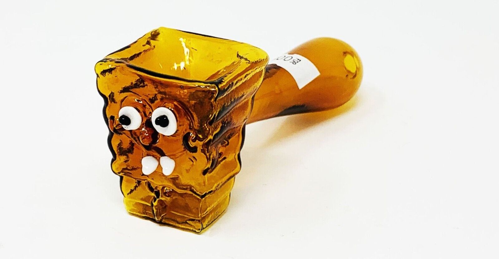 Sponge Bob Cartoon Movie Comic Amber Pipe Bong Tobacco Smoking Glass Herb Bowl