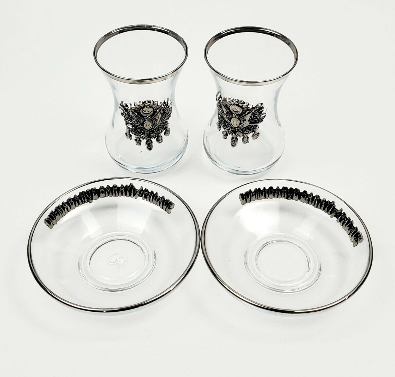 Set of 2 Dolmabahçe Sarayı Palace Istanbul Turkey Tea Cups Saucers Souvenirs