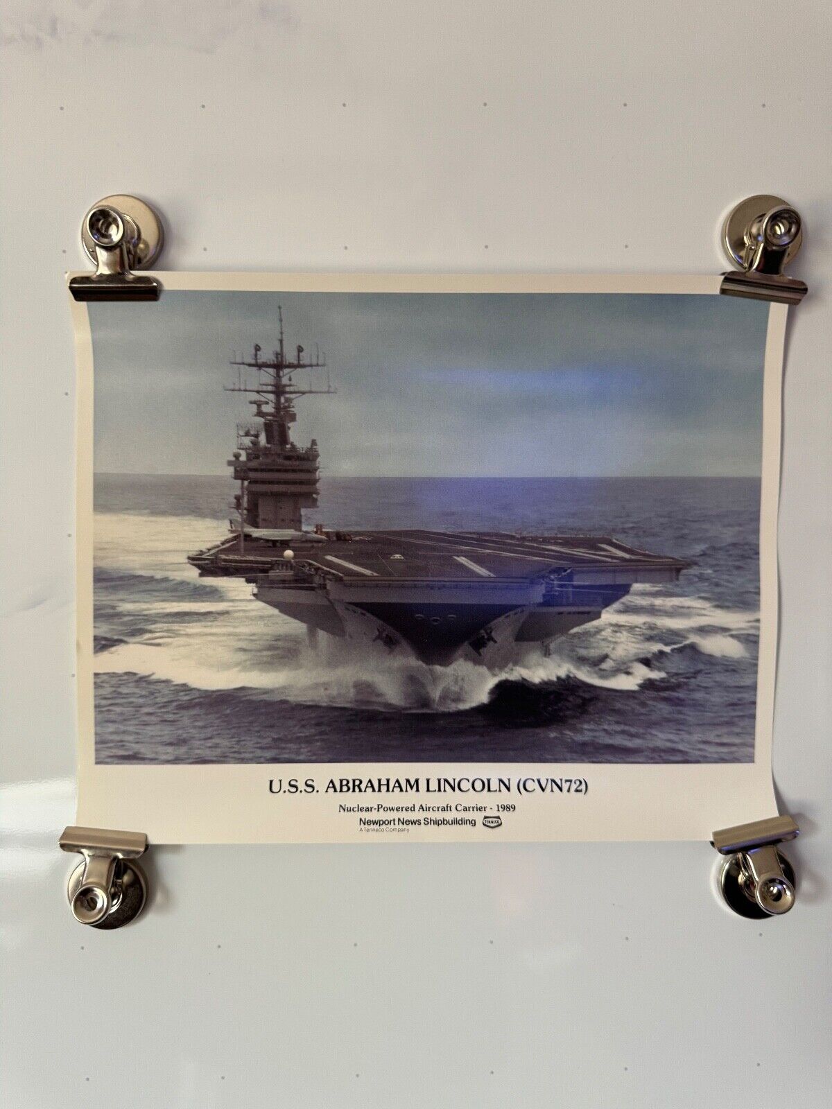 Poster: U.S.S. Abraham (CVN72) - Nimitz class Aircraft carrier  - See Pics