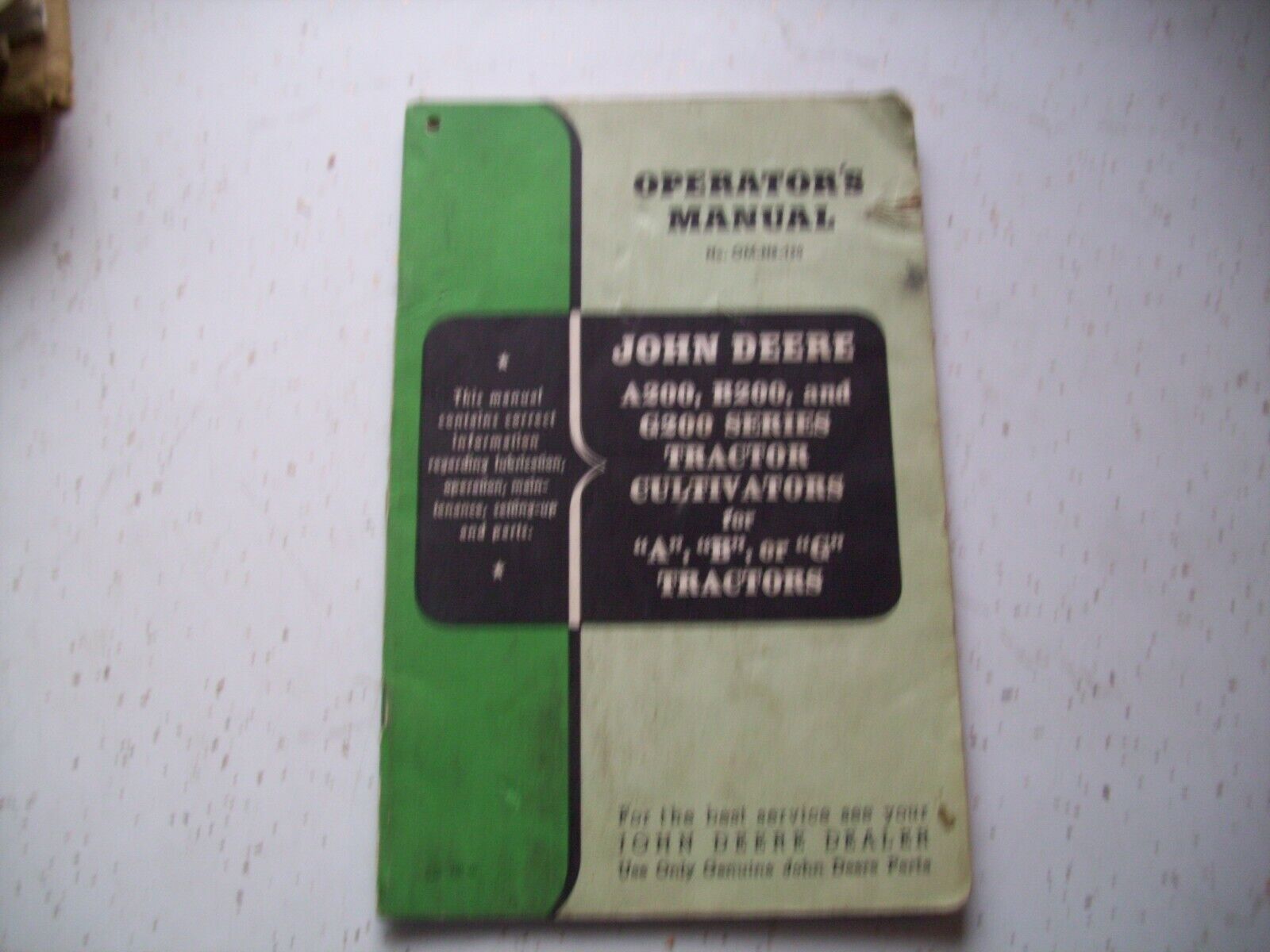 Vintage Operator Manual John Deere OM-N8-150  \
