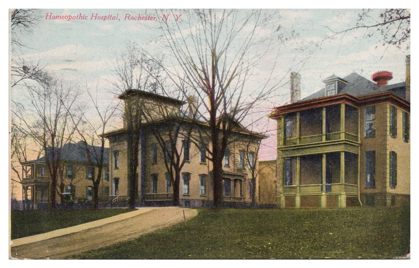 Homeopathic Hospital Rochester NY Vintage Postcard c1913