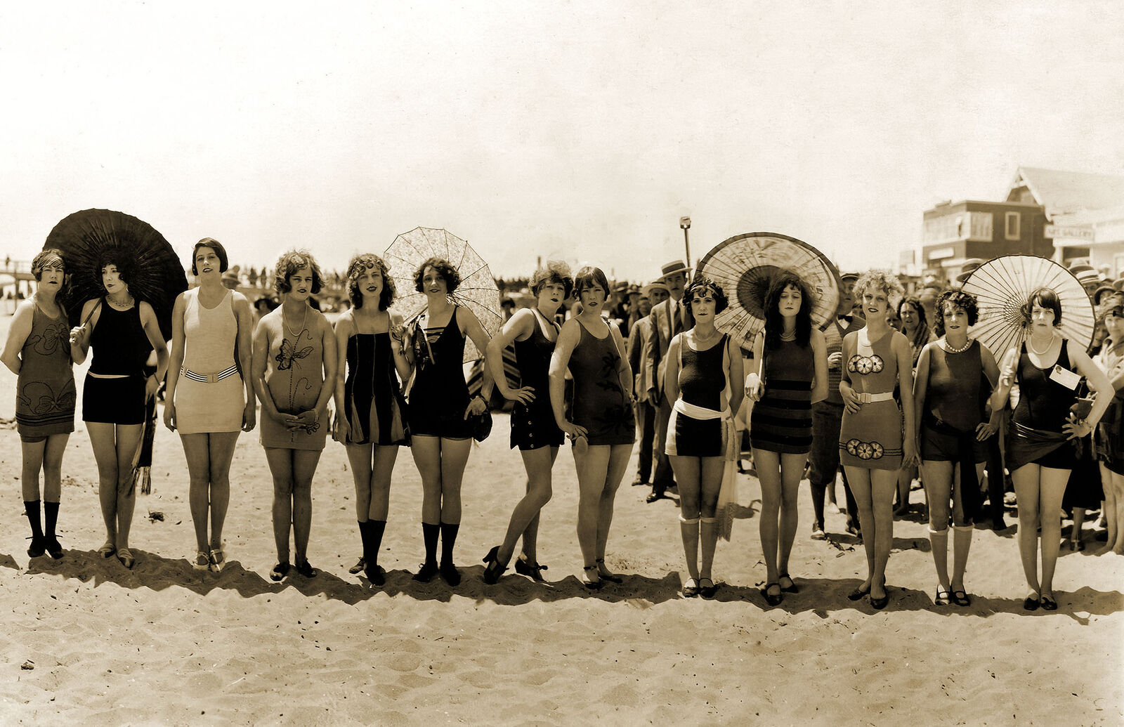1925 Bathing Beauties, Balboa Beach, CA Old Photo 11\