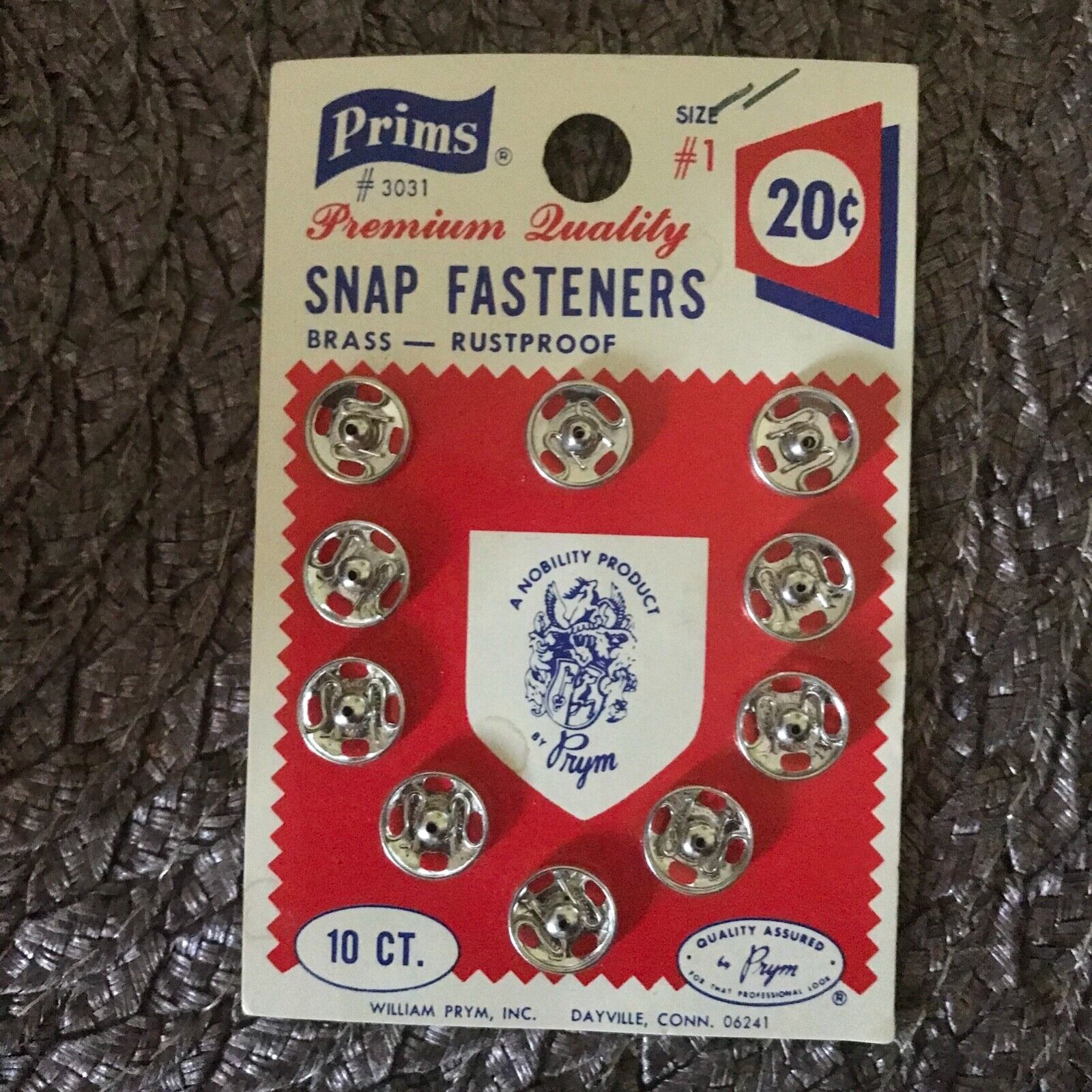 Vintage Prims Premium Quality Snap Fasteners Size 1 Rustproof, 20 Cents