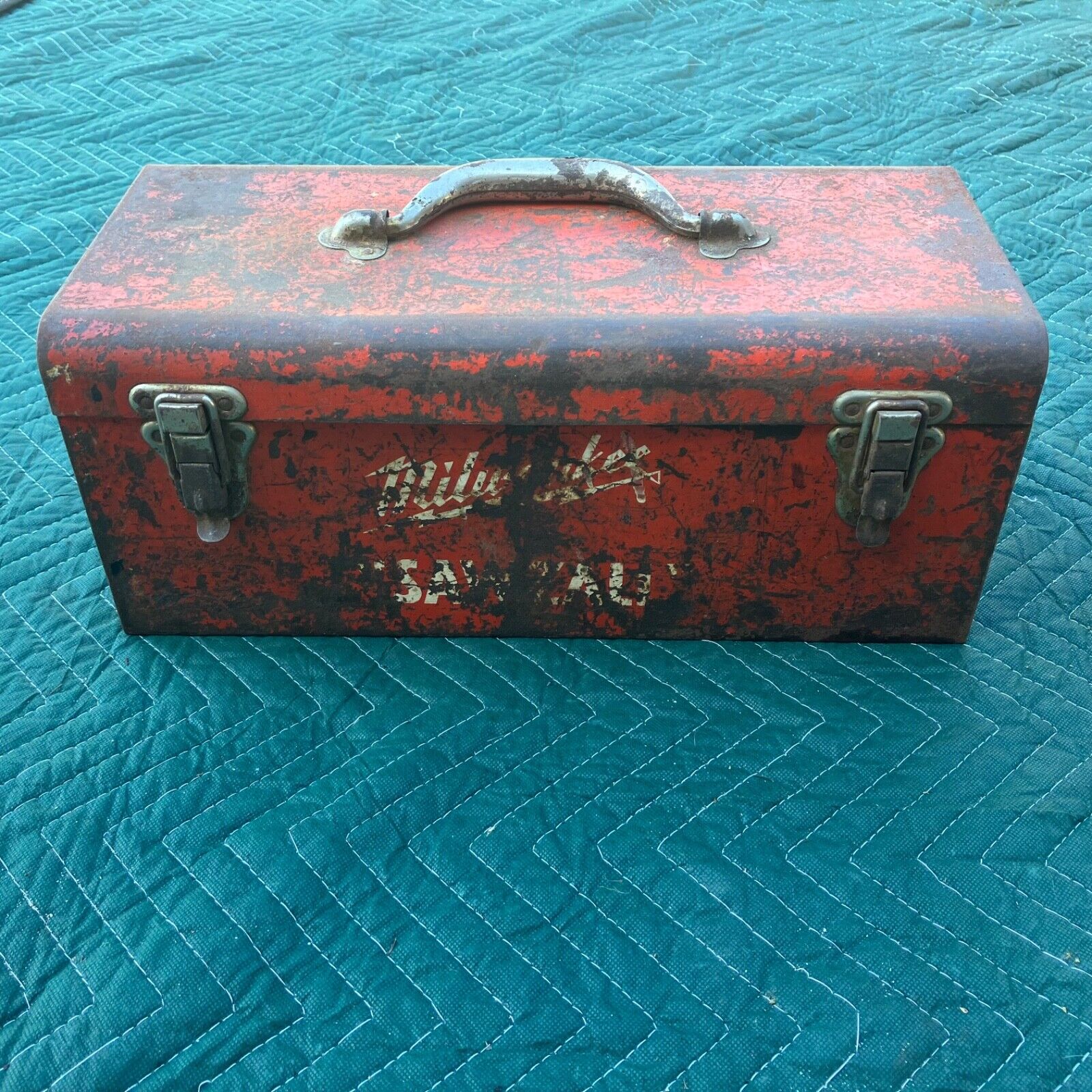 Vintage Milwaukee Sawzall Metal Toolbox Only Excellent Patina