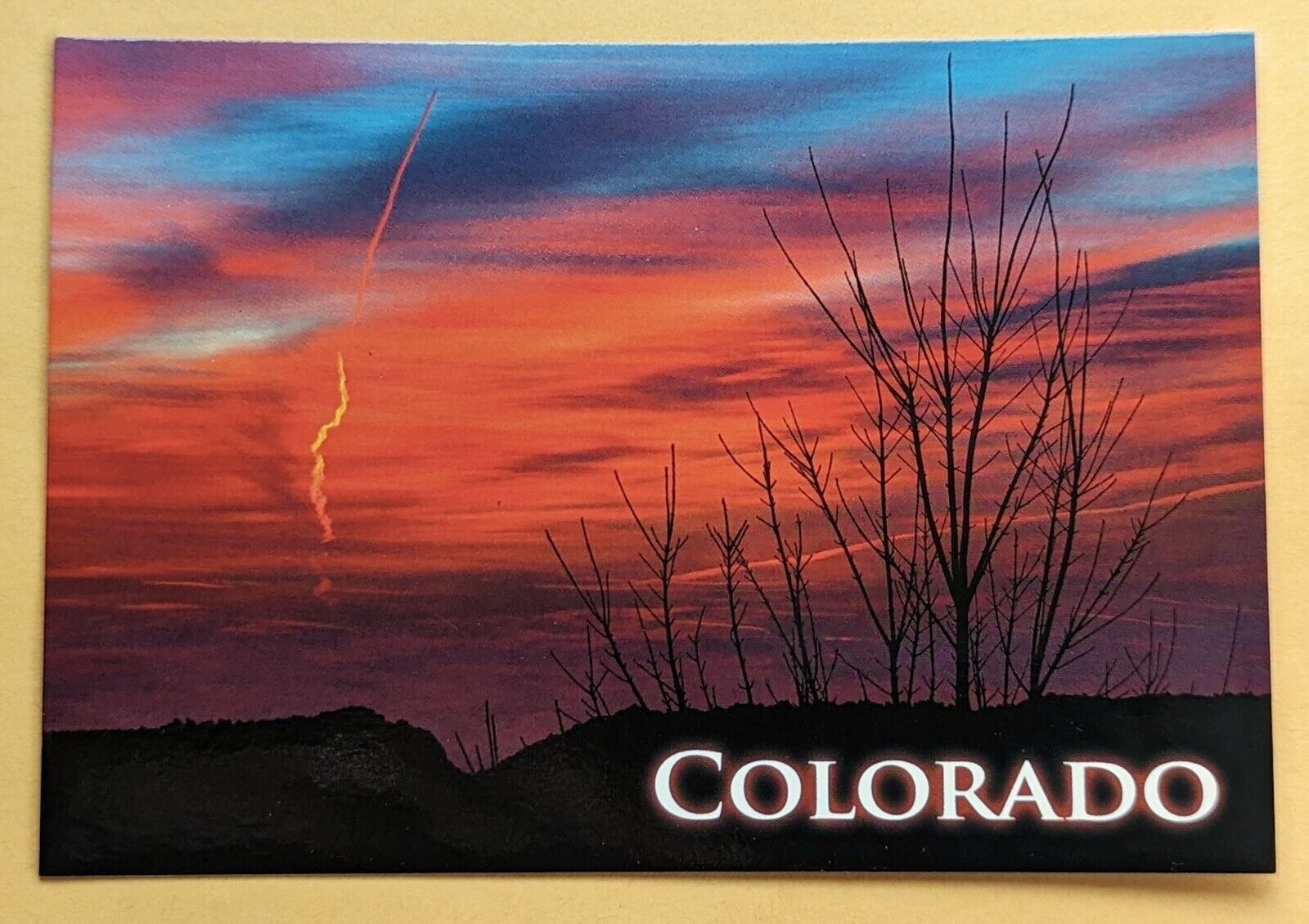 Postcard CO: Beautiful Colorado. Sunset near Canon City. 