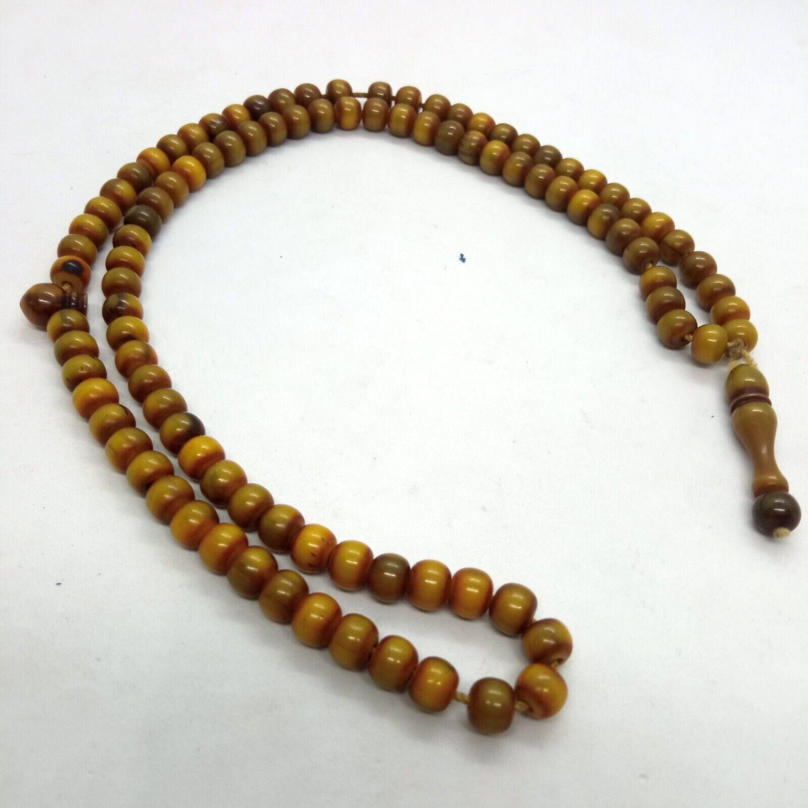 Antique Old German Bakelite MISCKY Islamic Muslim Prayer 99 Beads Rosary Misbaha