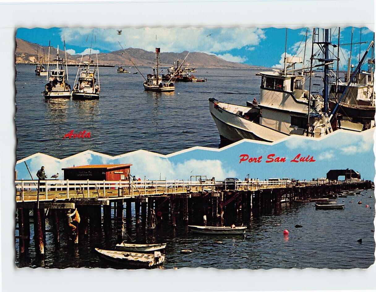 Postcard Avila Beach California at Port San Luis USA
