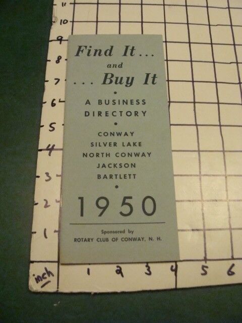 original 1959 CONWAY SILVER LAKE JACKSON BARLETT - NEW HAMPSHIRE DIRECTORY