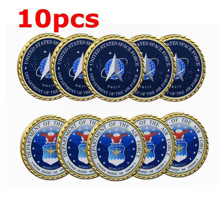 10PCS SET United States Space Force/Command Air Force Challenge Coin