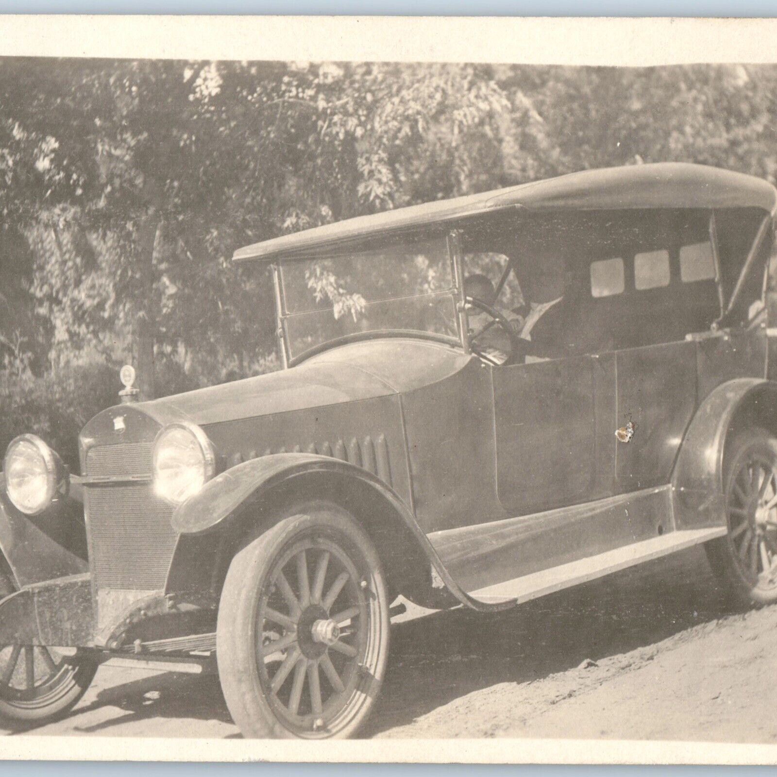 c1910s Unknown Touring Car RPPC Man w/ Baby Real Photo Buick Ford Cadillac A193
