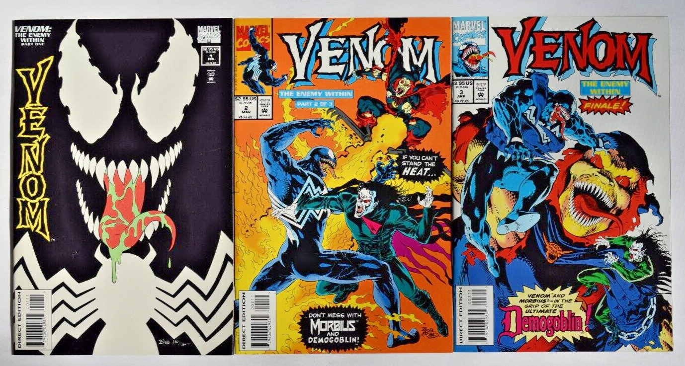 VENOM THE ENEMY WITHIN (1994) 3 ISSUE COMPLETE SET #1-3 MARVEL COMICS