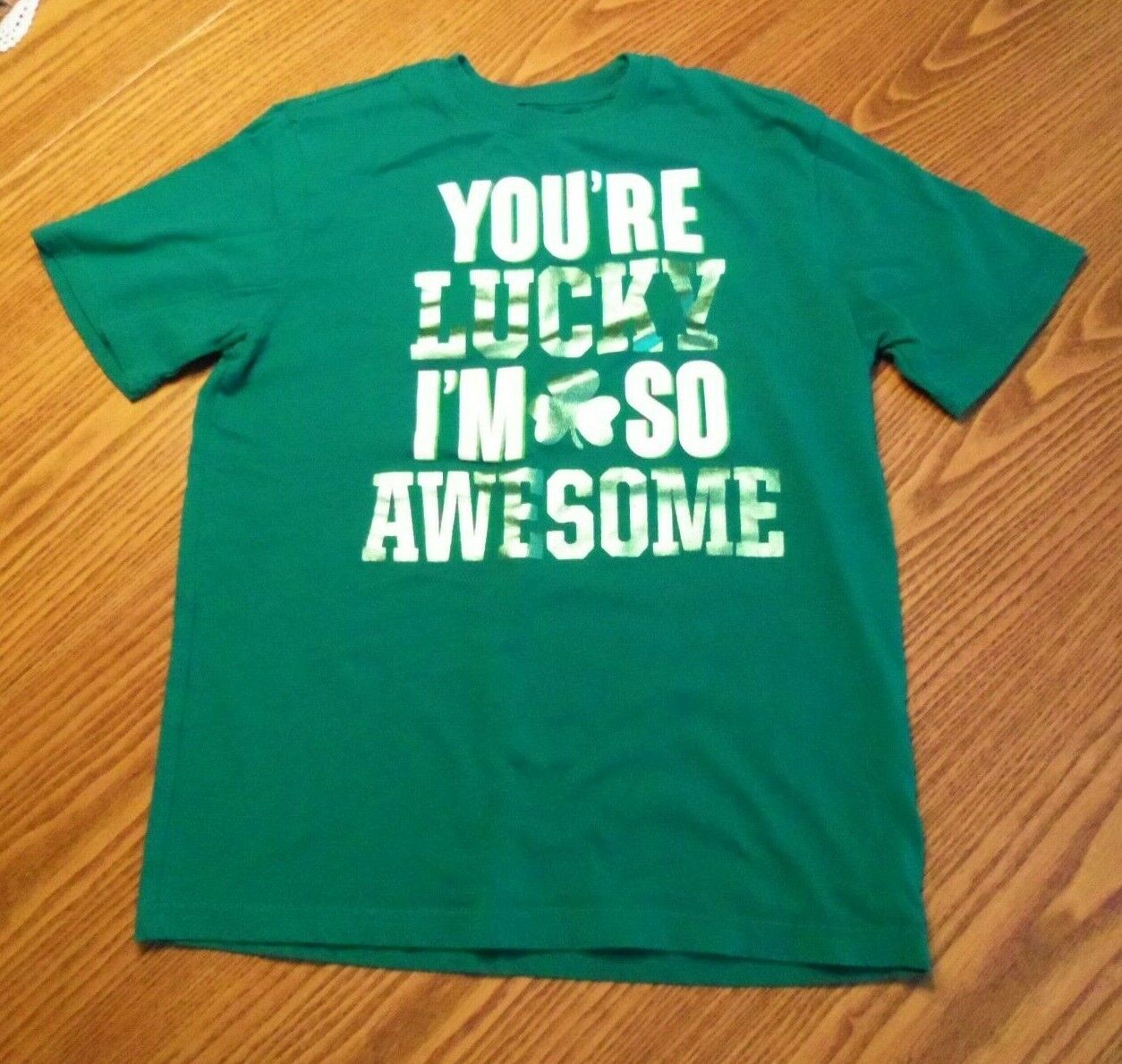 St Patty\'s Patrick\'s Day Awesome T-Shirt Boys Youth Shirt Size x-Large 14-16