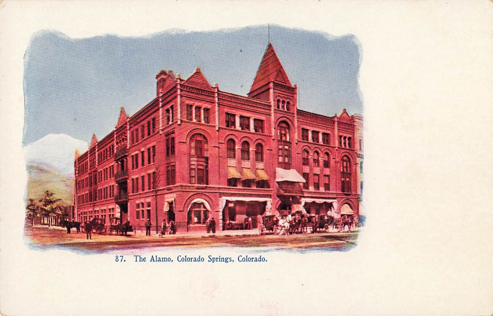 Postcard Colorado Springs, CO The Alamo Hotel Embossed Circa 1905 Undivided Back