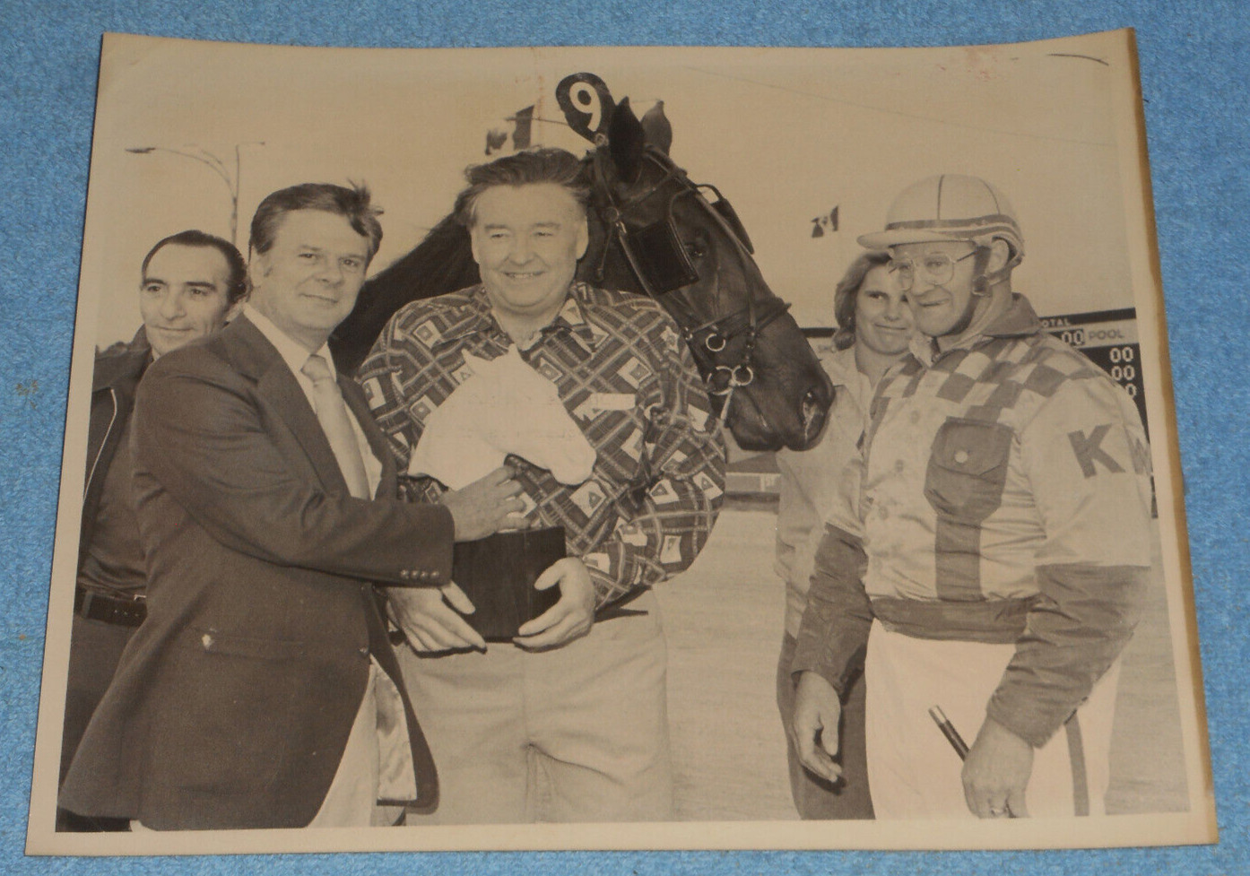1970s Harness Racing Photo Horse Tarbesto Hanover Keith Waples Ray Hobin Ontario