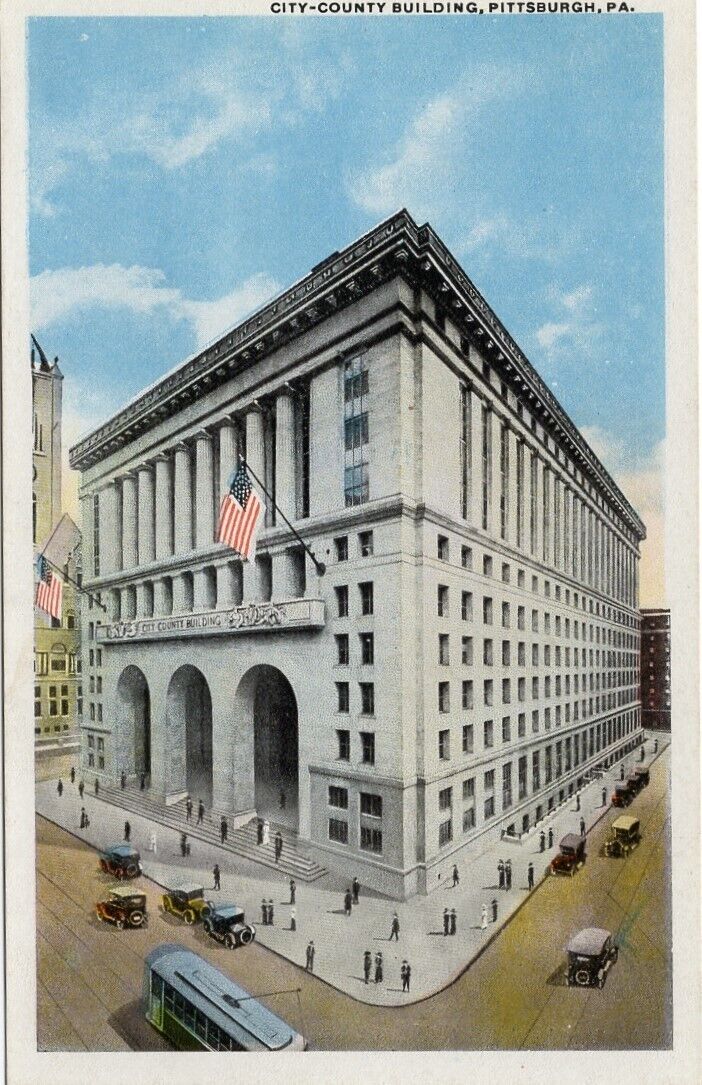 Vintage Postcard, City-County Building, Pittsburgh, PA