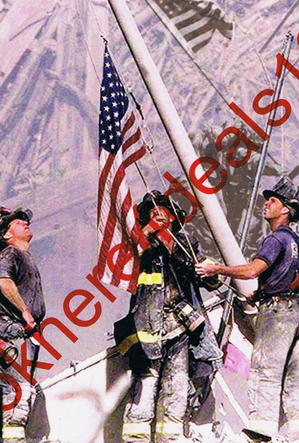 911 World Trade Center Photo 8.5x11 NY Firefighters Twin Towers Ground Zero USA