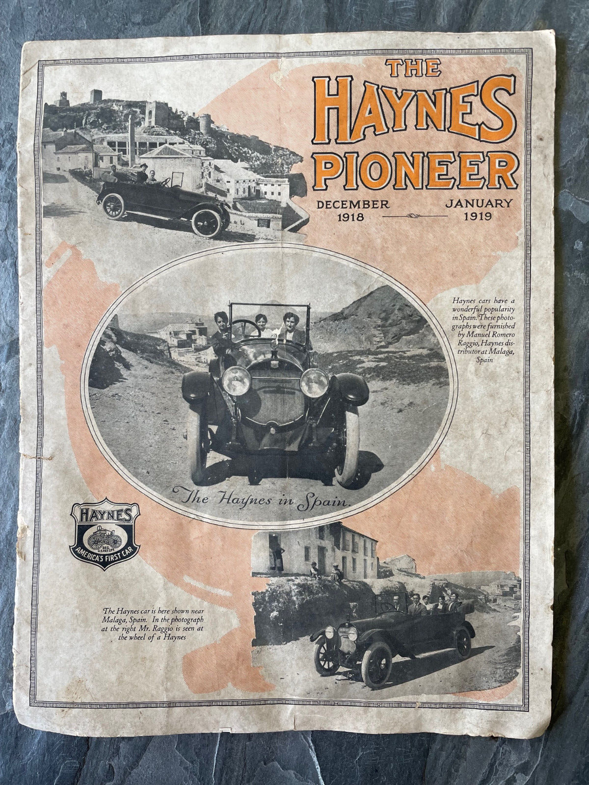 RARE 1918 HAYNES PIONEER Automobile Advertising Booklet Brochure Antique Print
