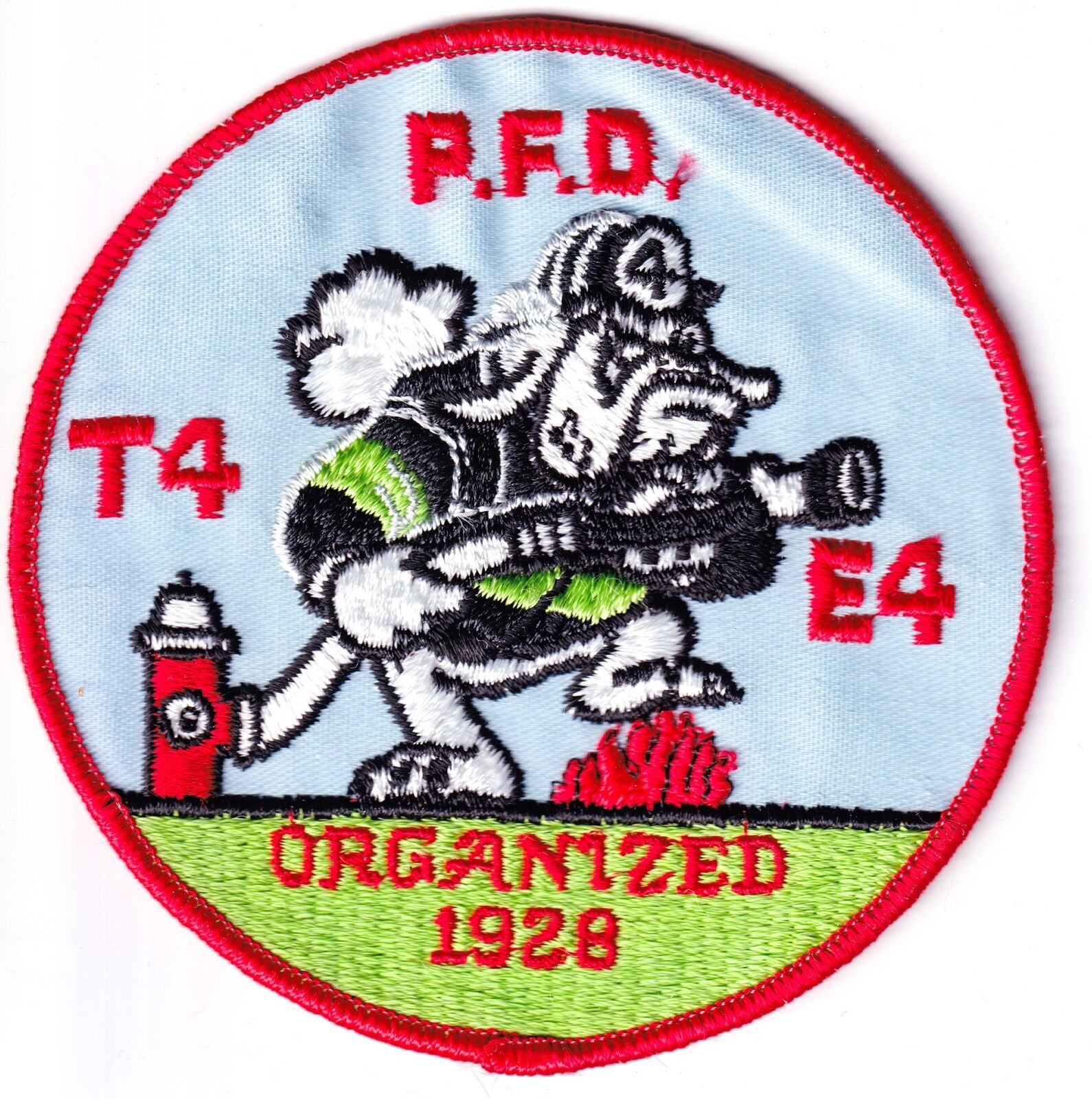 Vintage PFD T4 E4 Organized 1928 Bulldog Firefighter Shoulder Patch 4\