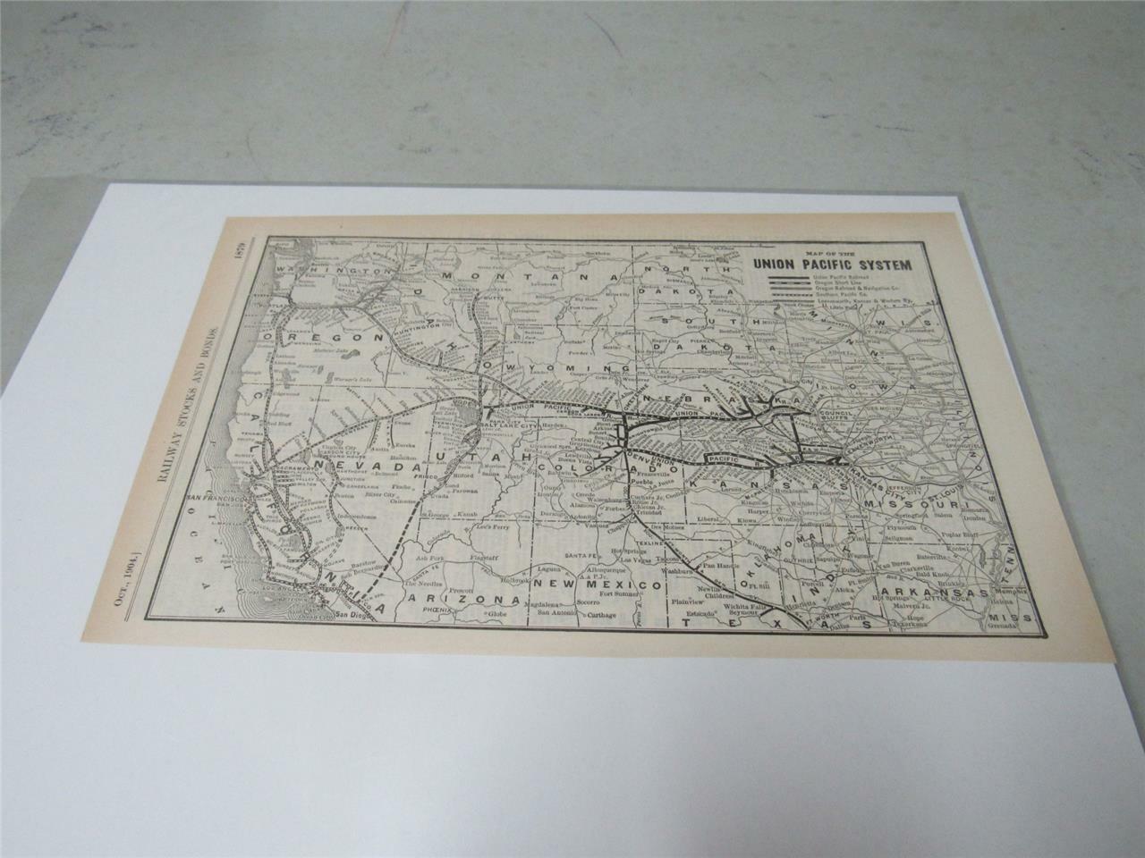 Original Map of the Union Pacific System ~ 1904