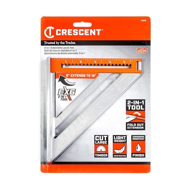 Crescent EX6 2-in-1 Extendable Aluminum Layout Tool - LSSP6-07, 6\