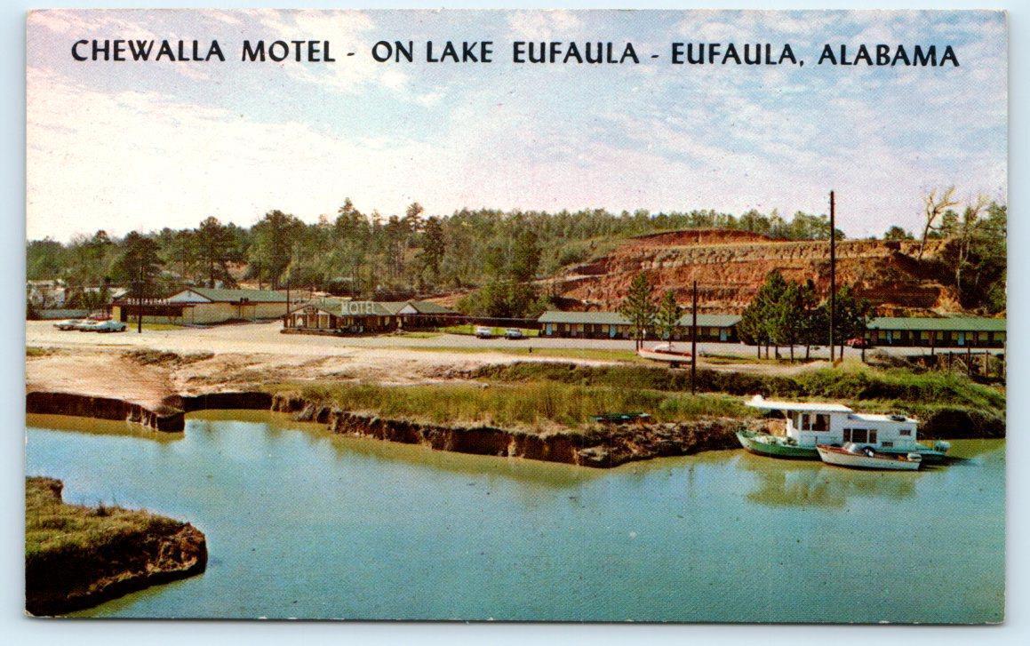 EUFAULA, AL Alabama ~ Roadside CHEWALLA MOTEL c1960s Barbour County Postcard