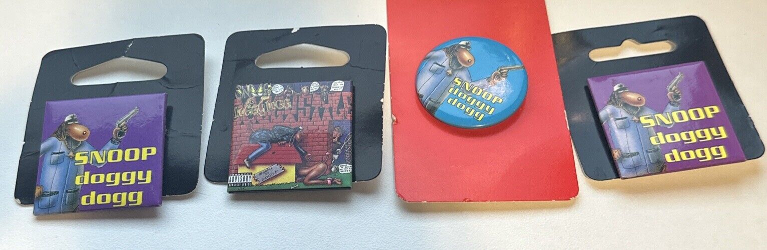 Vintage 90s ~ SNOOP DOG ~ Hip Hop Original Pin Pinback Button Badge