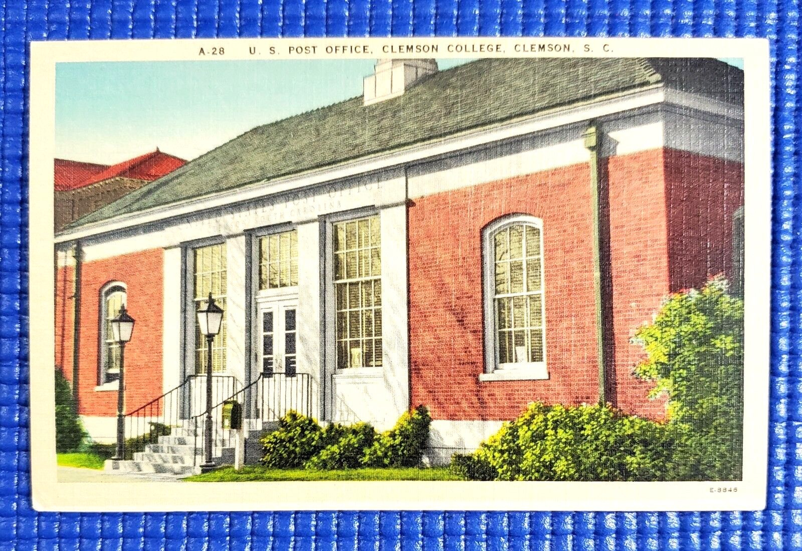 Vintage c1940\'s U.S. Post Office Clemson College Clemson South Carolina Postcard