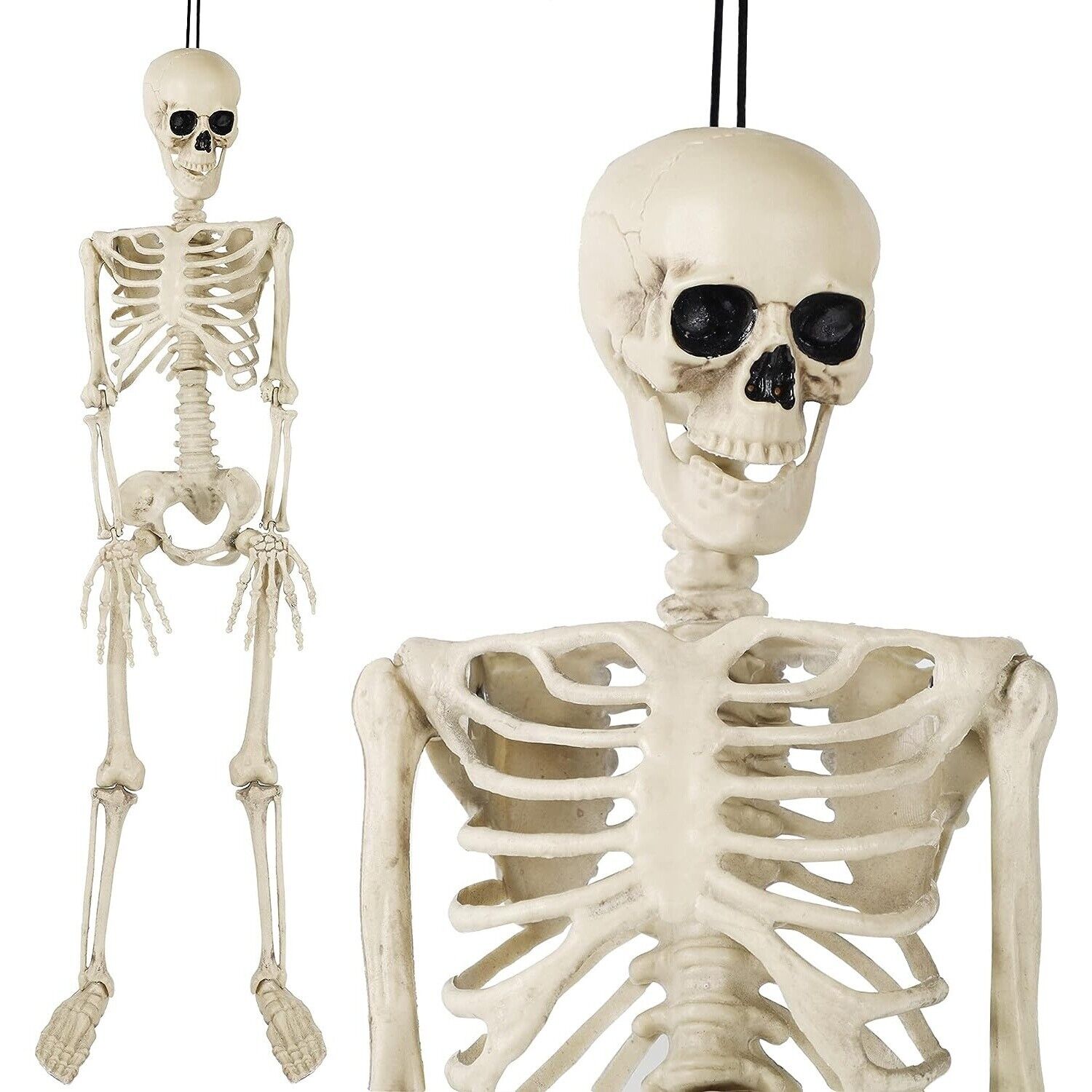Juegoal Halloween 3 ft Skeleton, Full Body Skeleton, 1/2 Life Size Human