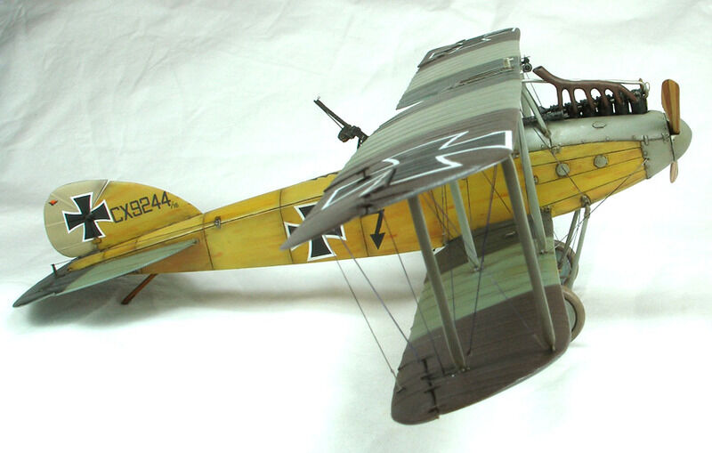 Albatros C.X Military Reconnaissance Airplane Desktop Kiln Dry Wood Model Large