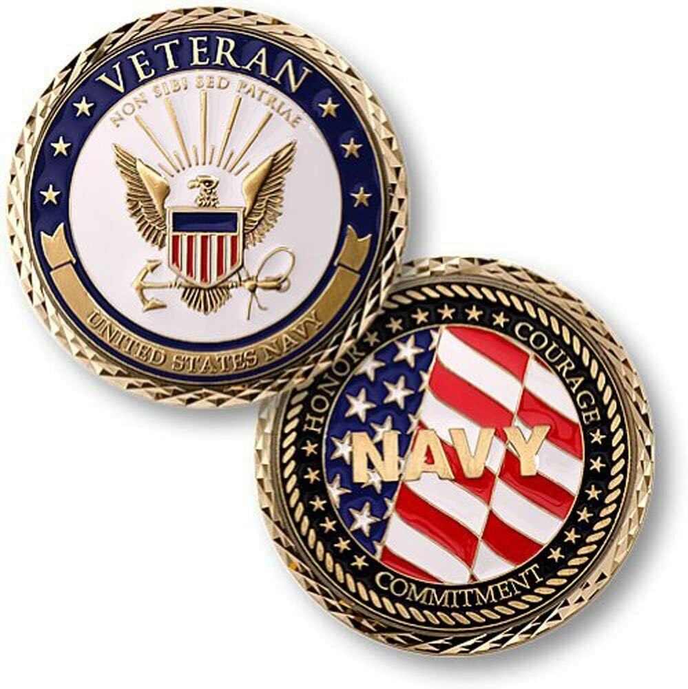 NEW U.S. Navy Veteran Challenge Coin.