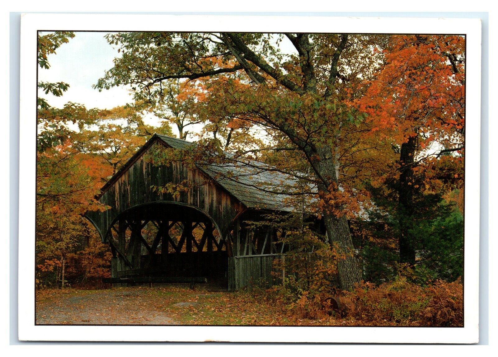 Postcard Sunday River Bridge (est 1872) Newry, Maine ME MS341