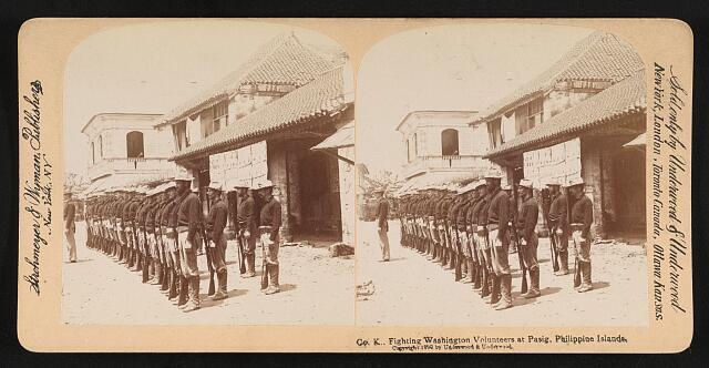 Photo:Co. K., Fighting Washington Volunteers at Pasig, Philippine Islands