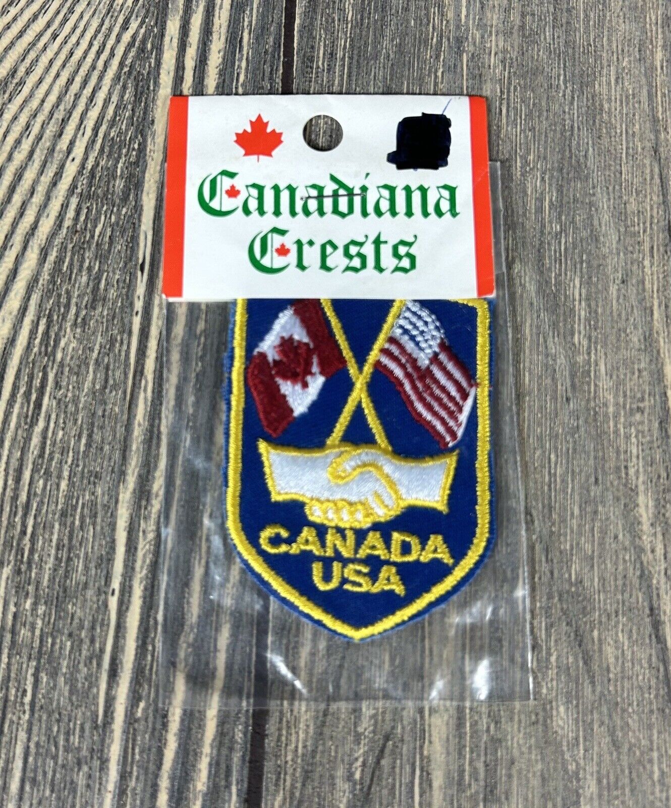 Vintage Canadian Crests Canada USA Embroidered Badge