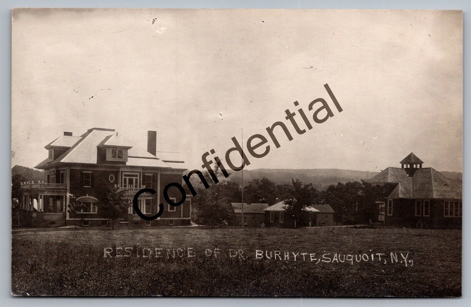 Real Photo Residence Of Dr. Burhyte At Sauquoit NY Paris New York RP RPPC I-153