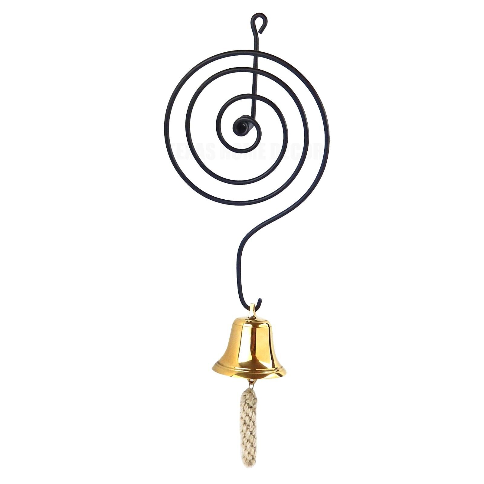 Brass Retail Store Shopkeepers' Door Entry Bell Spiral Metal Loop Antique Style