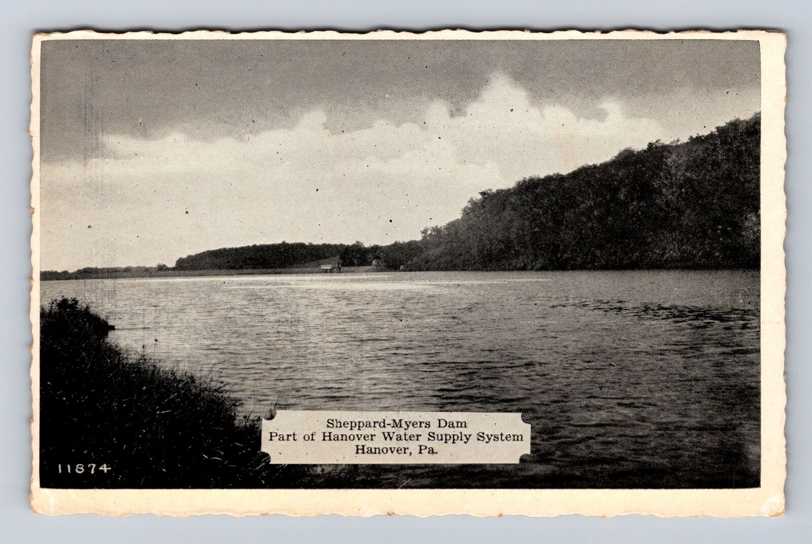 Hanover PA-Pennsylvania, Sheppard Myers Dam, Antique, Vintage Souvenir Postcard
