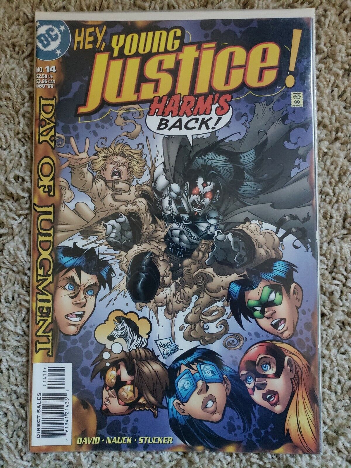 Hey, Young Justice Harm\'s Back #14 November 1999 WRAPPED