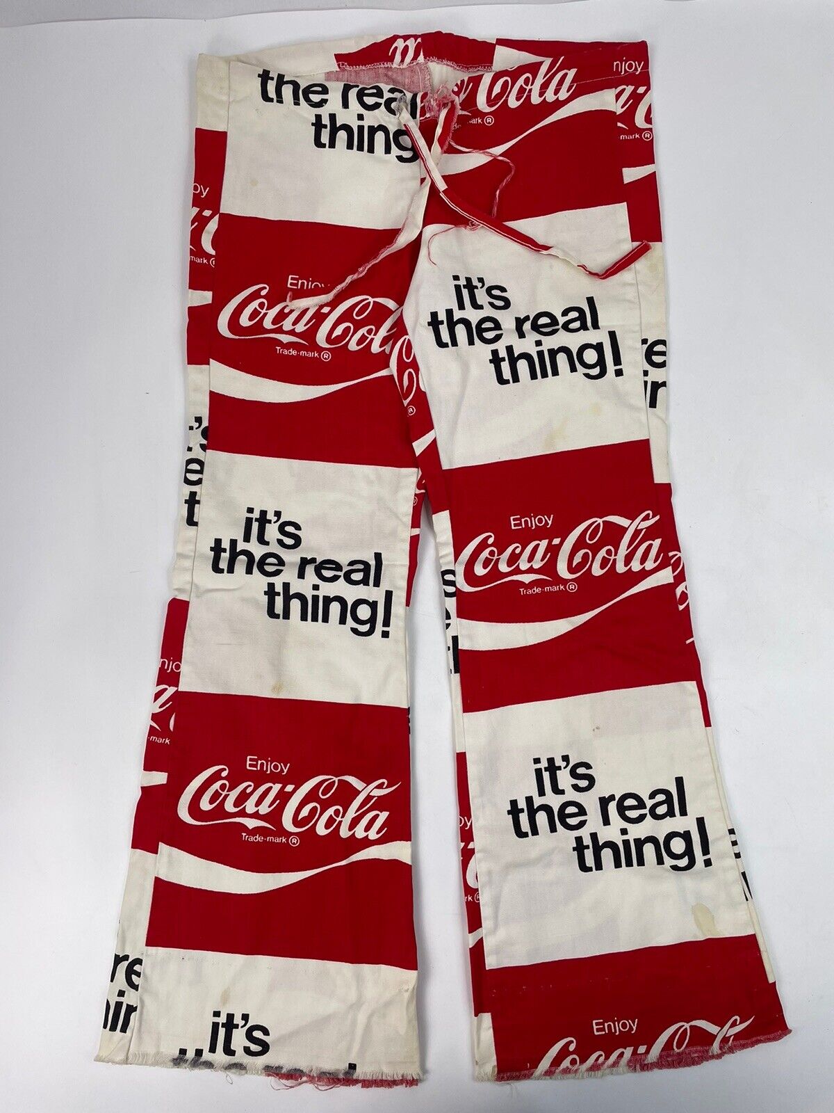 Coca-Cola Bell Bottom Pants 32x28 Vtg 70s Hippie 