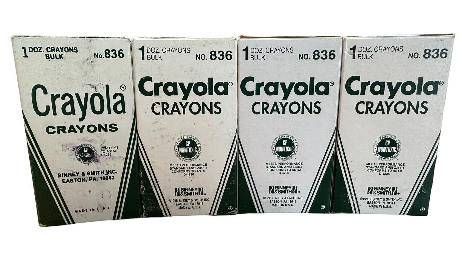 Vintage Crayola Crayons Bulk Binney & Smith No. 836 1995 4 boxes Some used