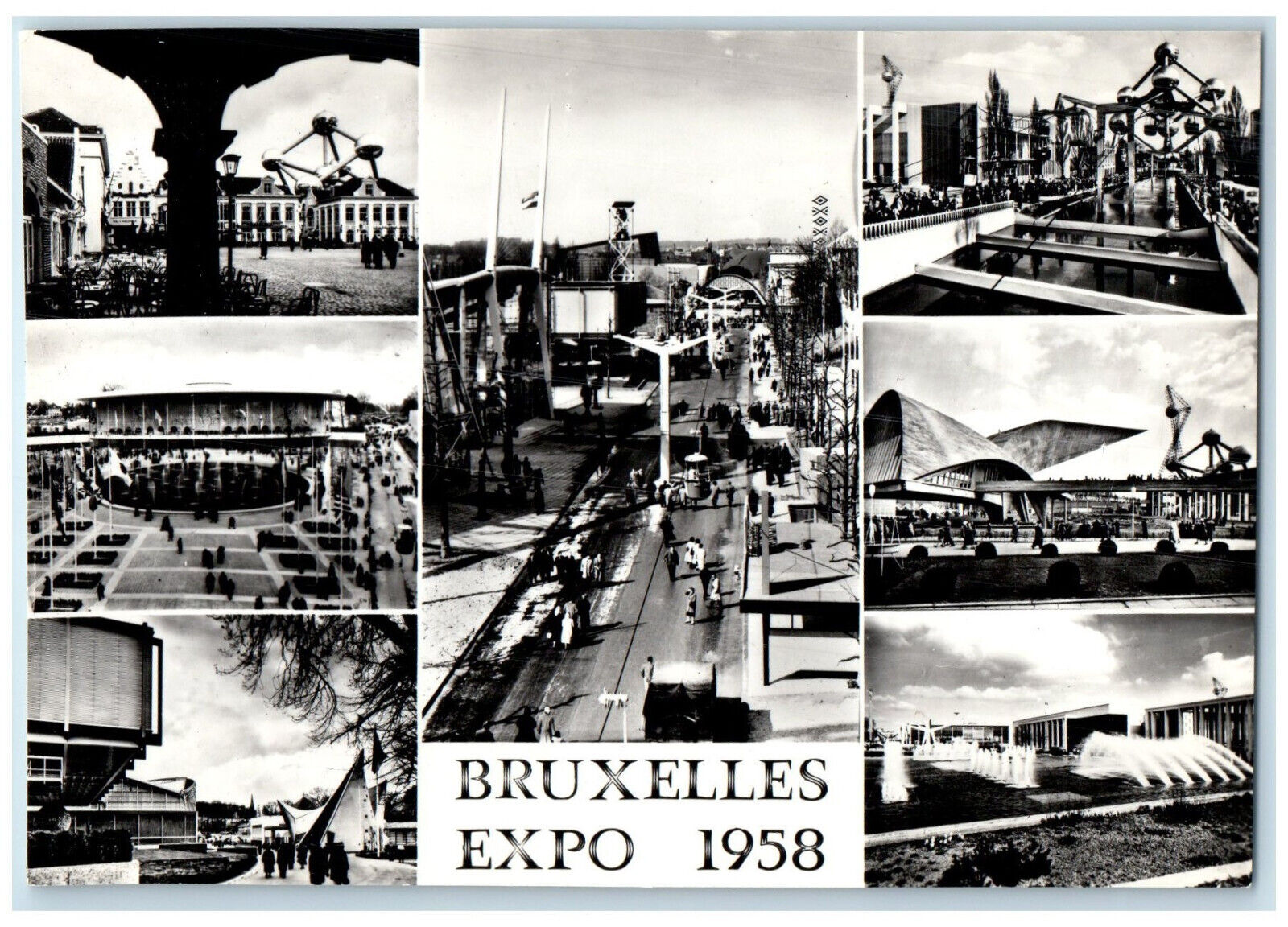 1958 Road Pavilion Multiview Brussels Belgium Expo RPPC Photo Postcard