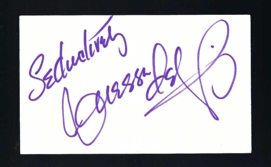 Vanessa del Rio signed 3x5 card Beckett Authentic Former Actress