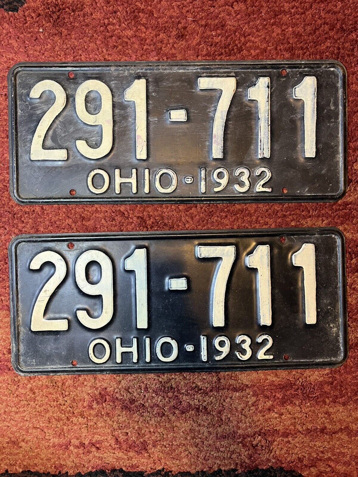 1932 Ohio License Plates