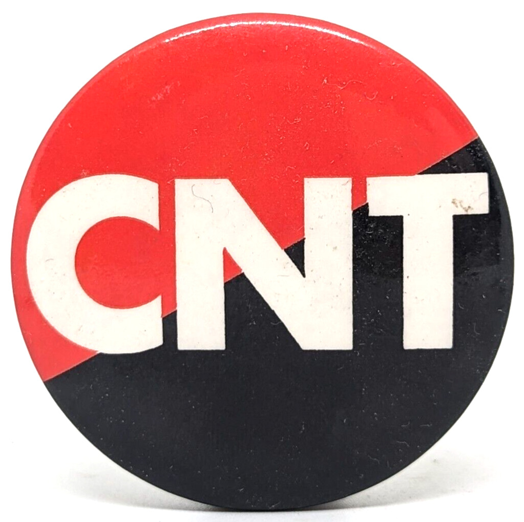 Vintage CNT Confederación Nacional del Trabajo Labour Unions Badge Pin (P1821)